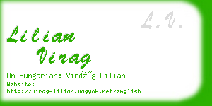 lilian virag business card